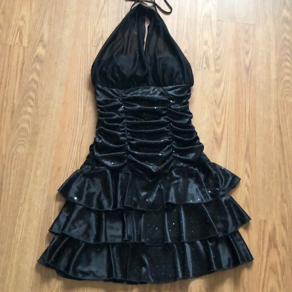 Ladies all Black/Sequence Party Dress. Small